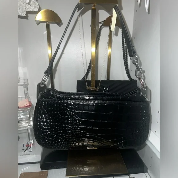 Vince Camuto Black Leather Purse Crossbody - Picture 3 of 7